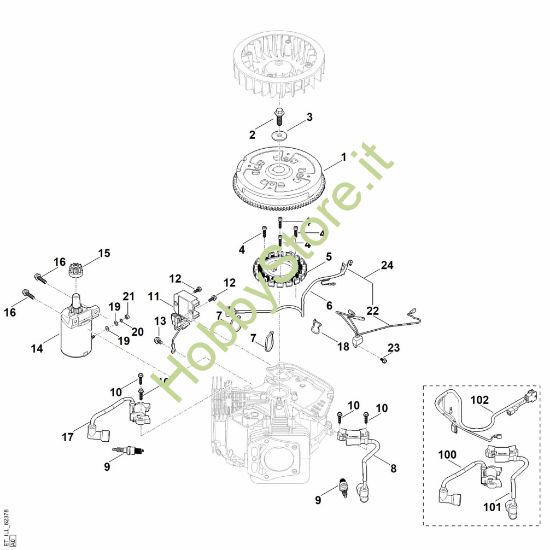Picture of D - Sistema di accensione, motorino di avviamento e volano EVC 7000.0 (EVC7000-0001)